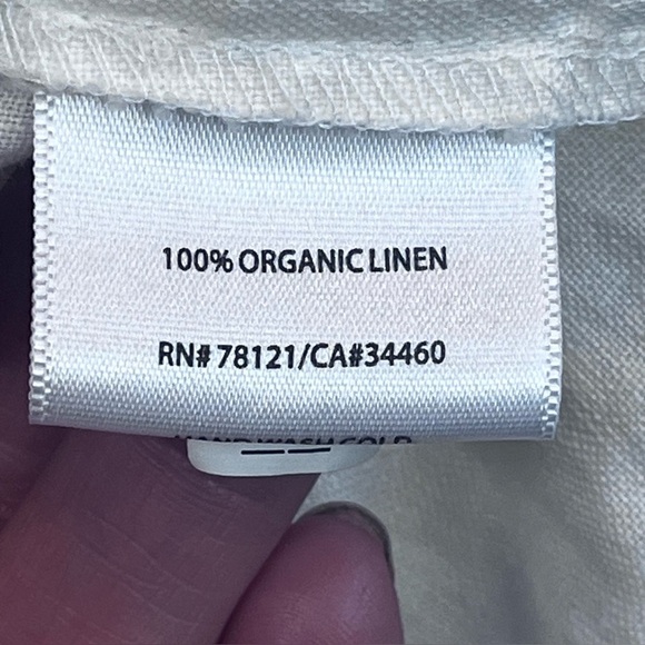 Eileen Fisher 100% Organic Linen Ivory Strappy Sequined Tank Top Sz 2X Beach - Picture 16 of 16